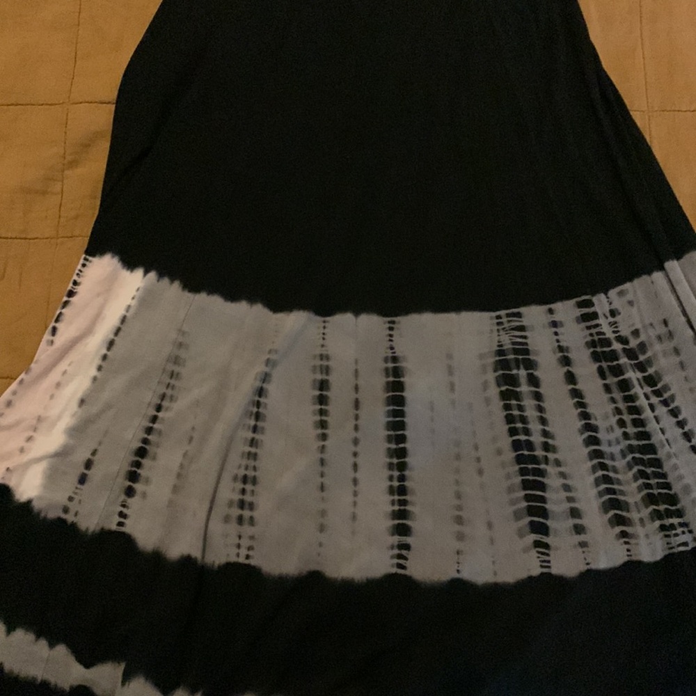 Maxi Elastic Waist BLUE Knit SKIRT with Tie Dyed Detail EUC - Picture 15 of 16